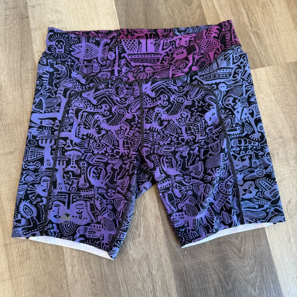 Janji Purple and Black Athletic Shorts